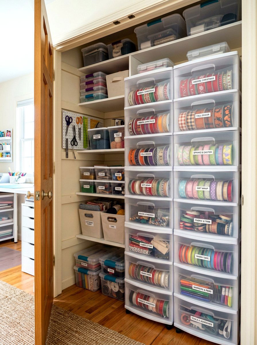 Drawer Tower Organizing System - 30 organizing seasonal decor ideas