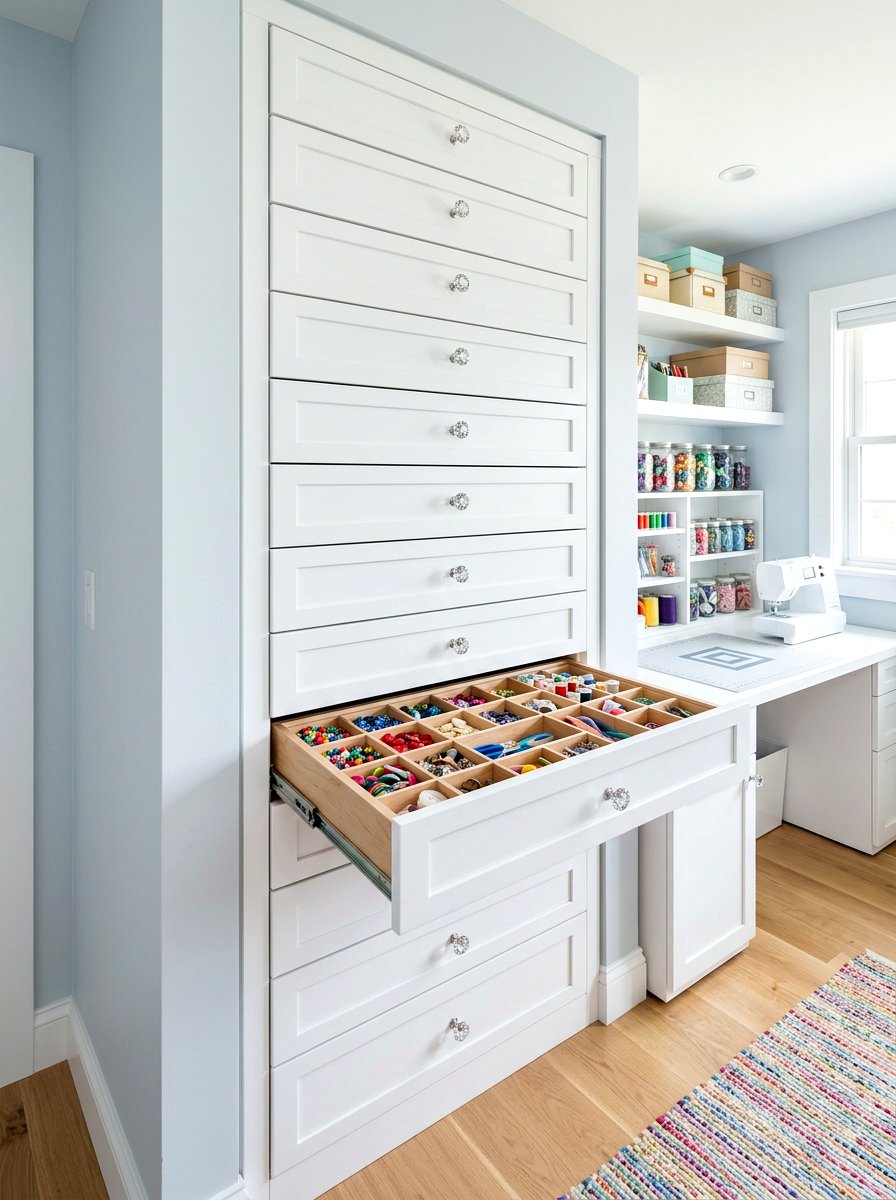 Drawer craft closet - 30 craft closet ideas