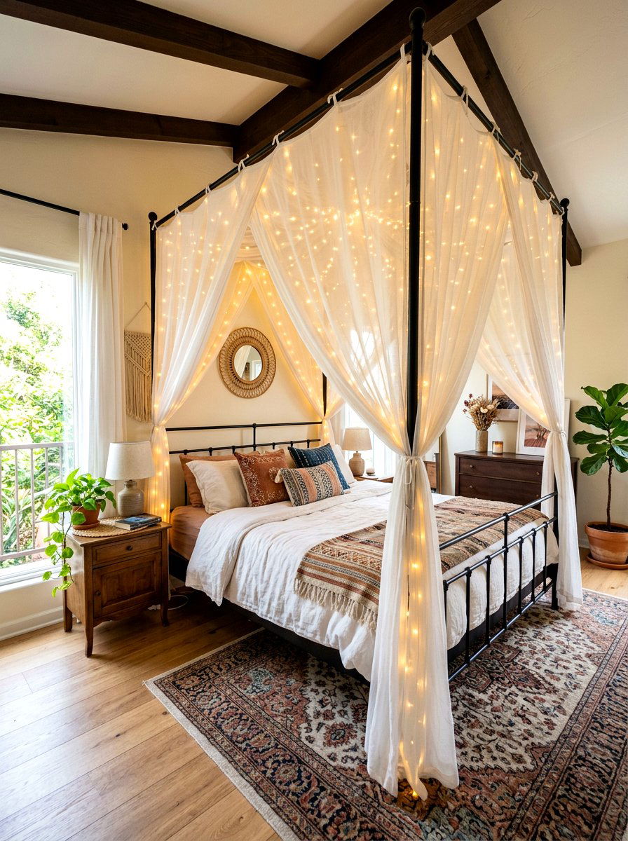 Dreamy Canopy Bedroom - 30 cozy winter bedroom ideas