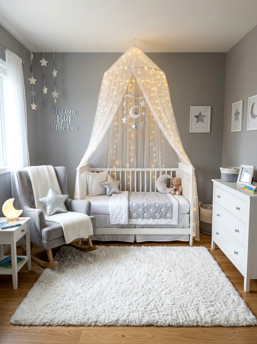 Dreamy Canopy Nursery - 30 celestial nursery ideas