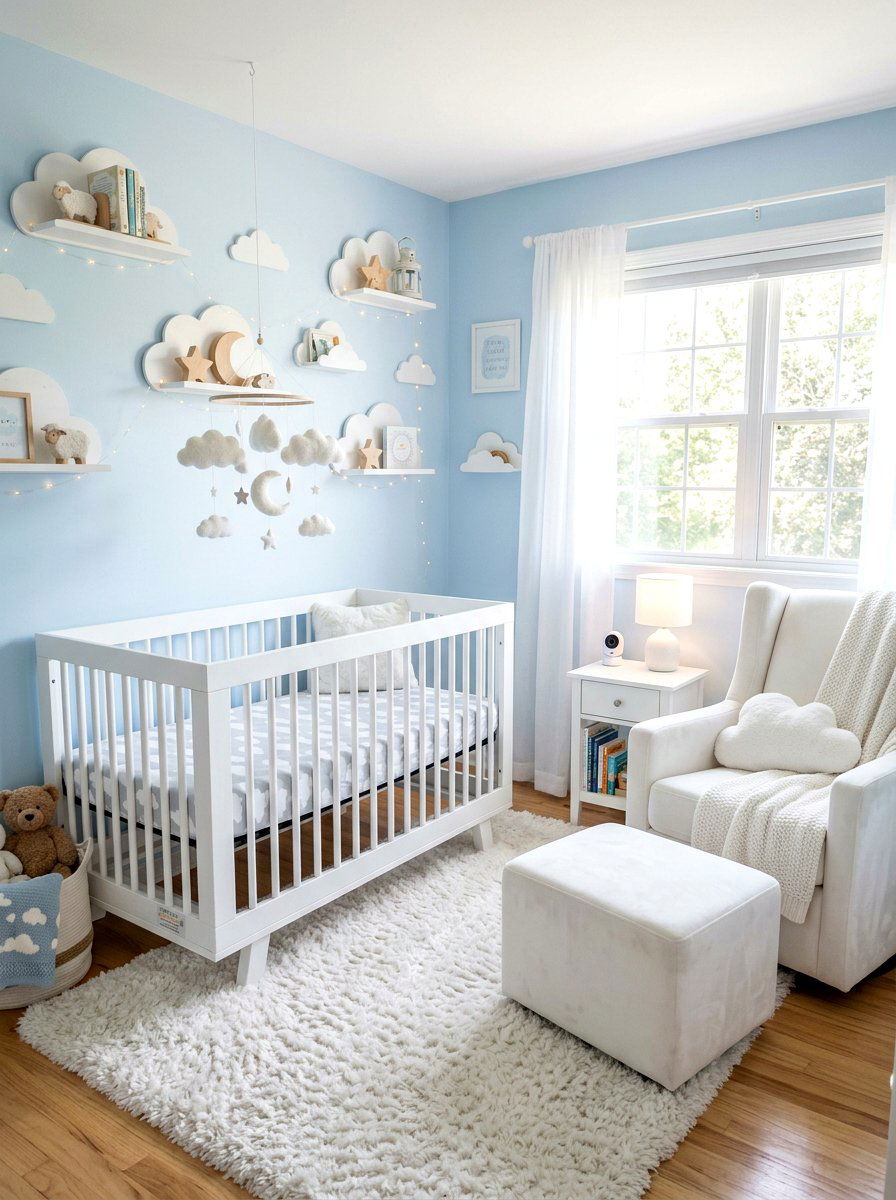 Dreamy Cloud Nursery - 30 Pinterest nursery ideas