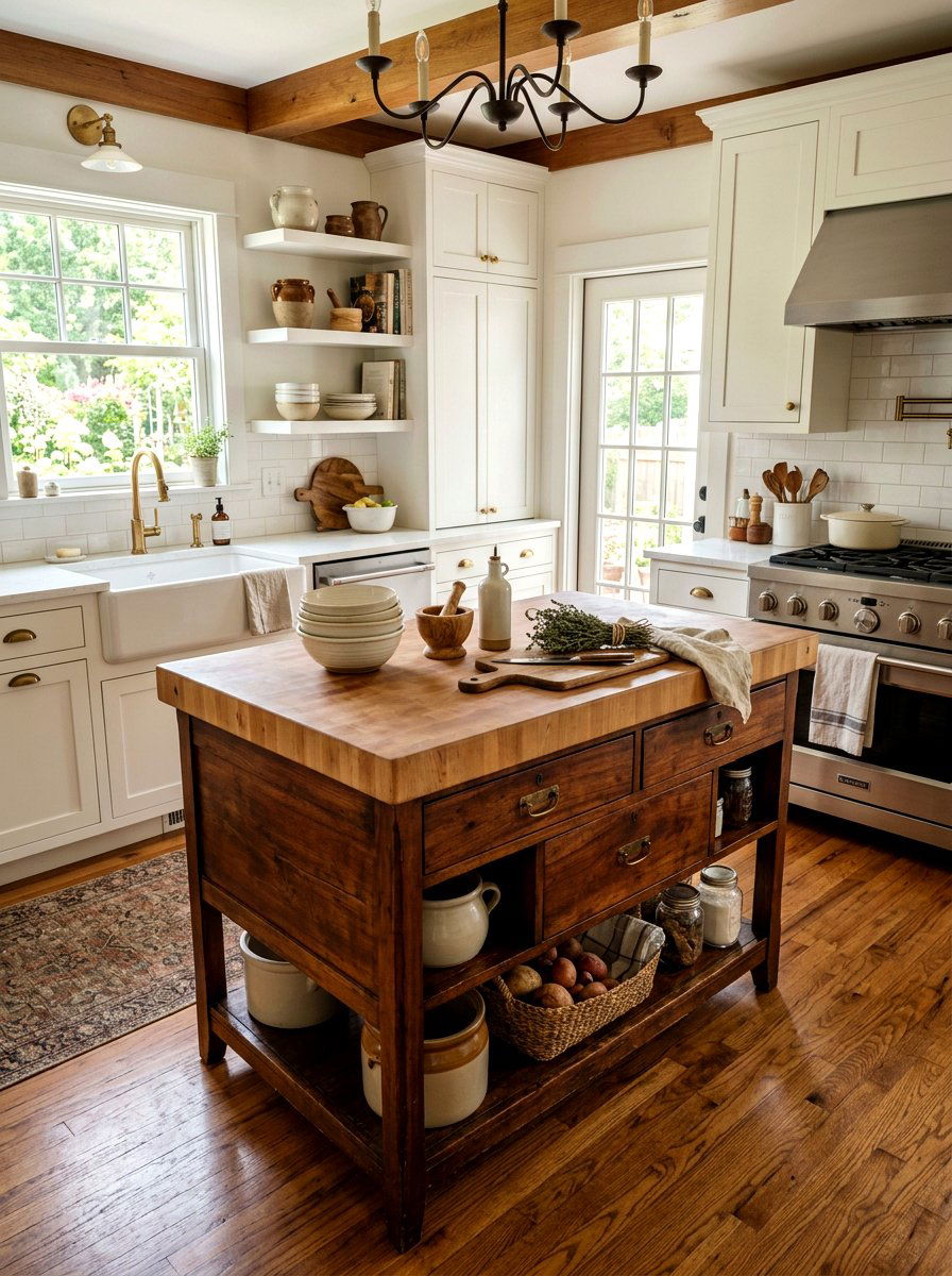 Dresser Kitchen Island - 30 vintage upcycled furniture ideas