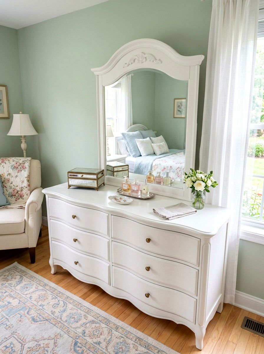 Dresser Mirror Set - 30 guest room dresser ideas