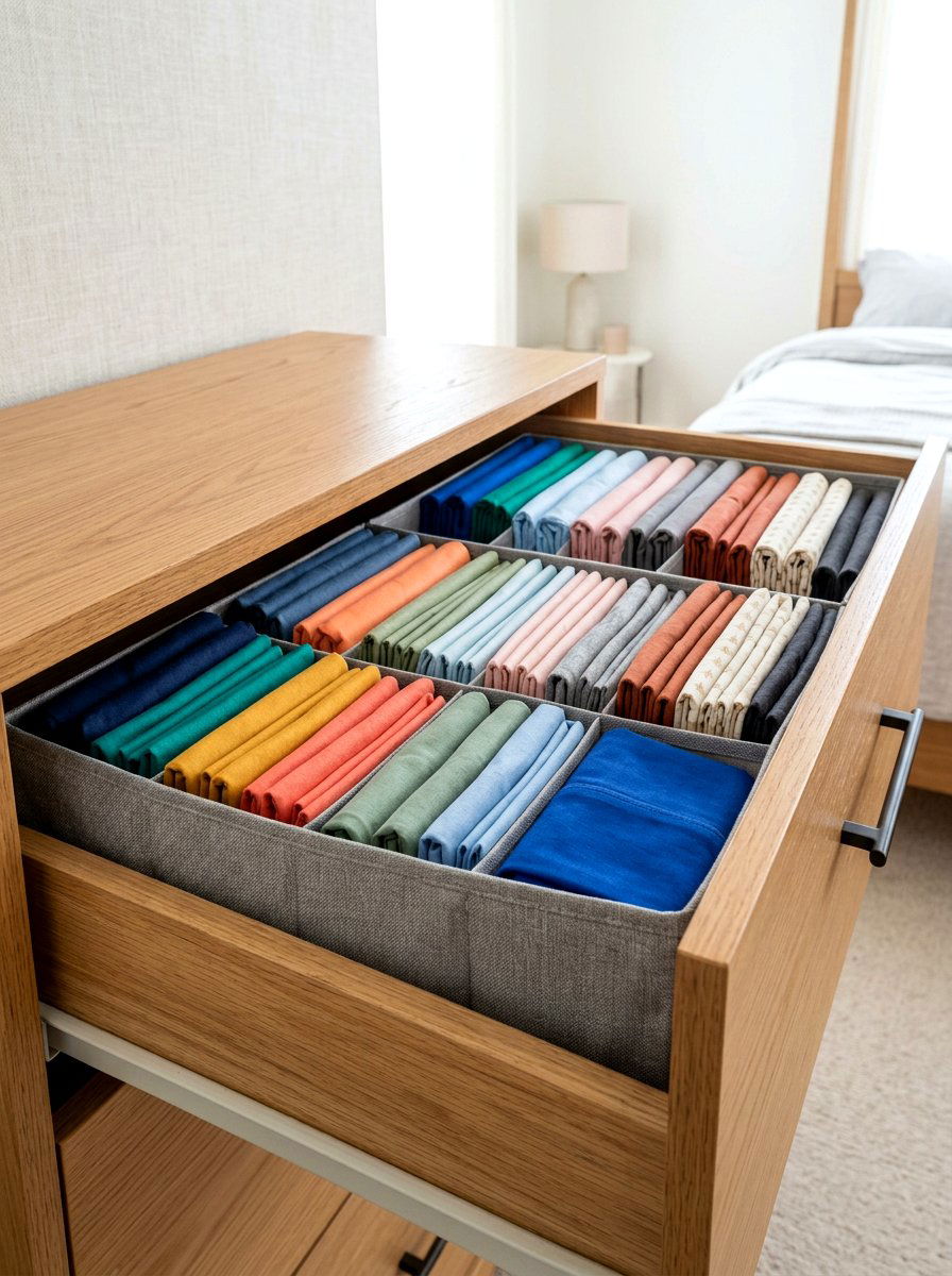 Dresser drawer organization - 30 bedding storage ideas