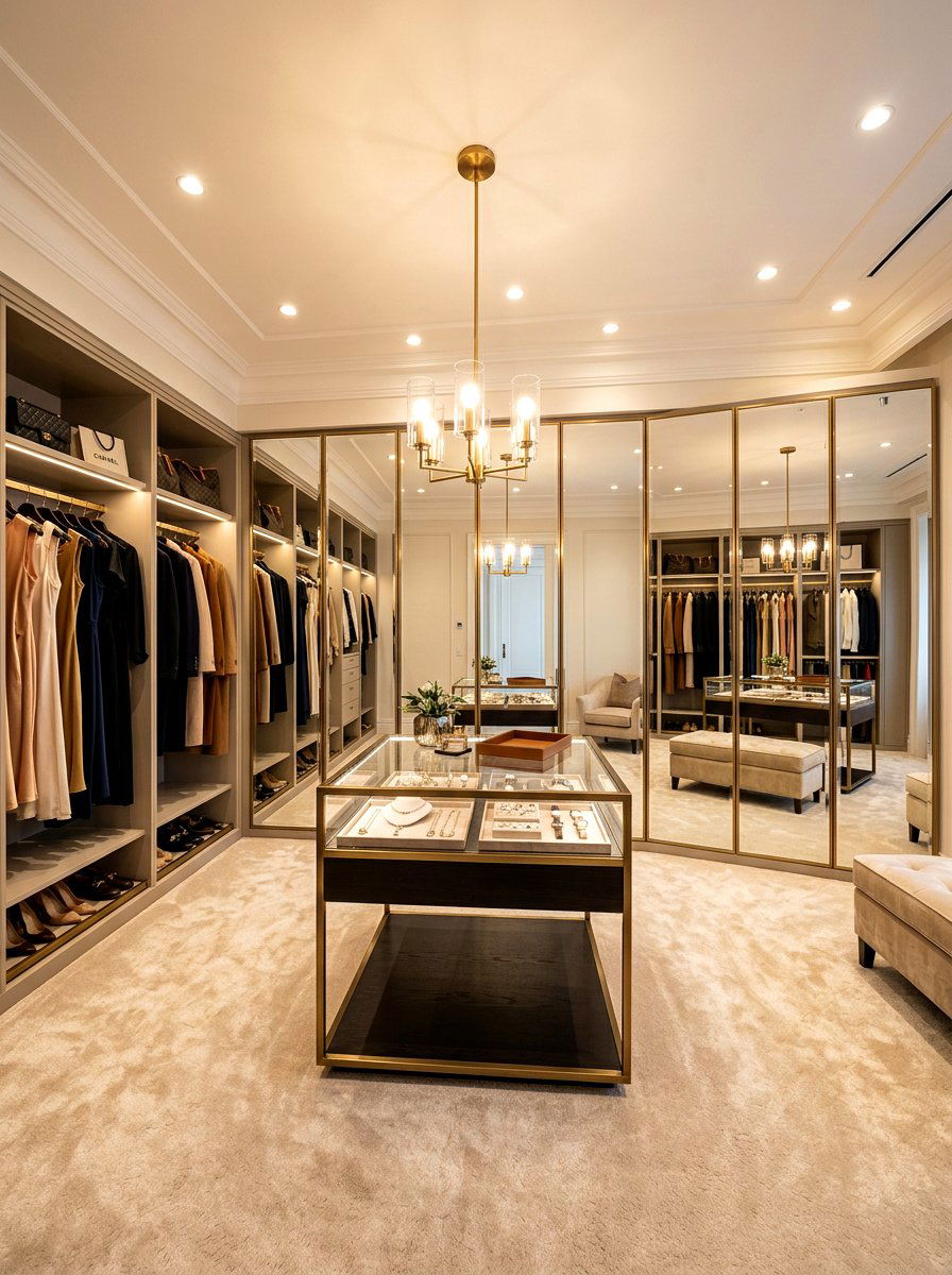 Dressing room mirrored wall - 30 dressing room mirror ideas