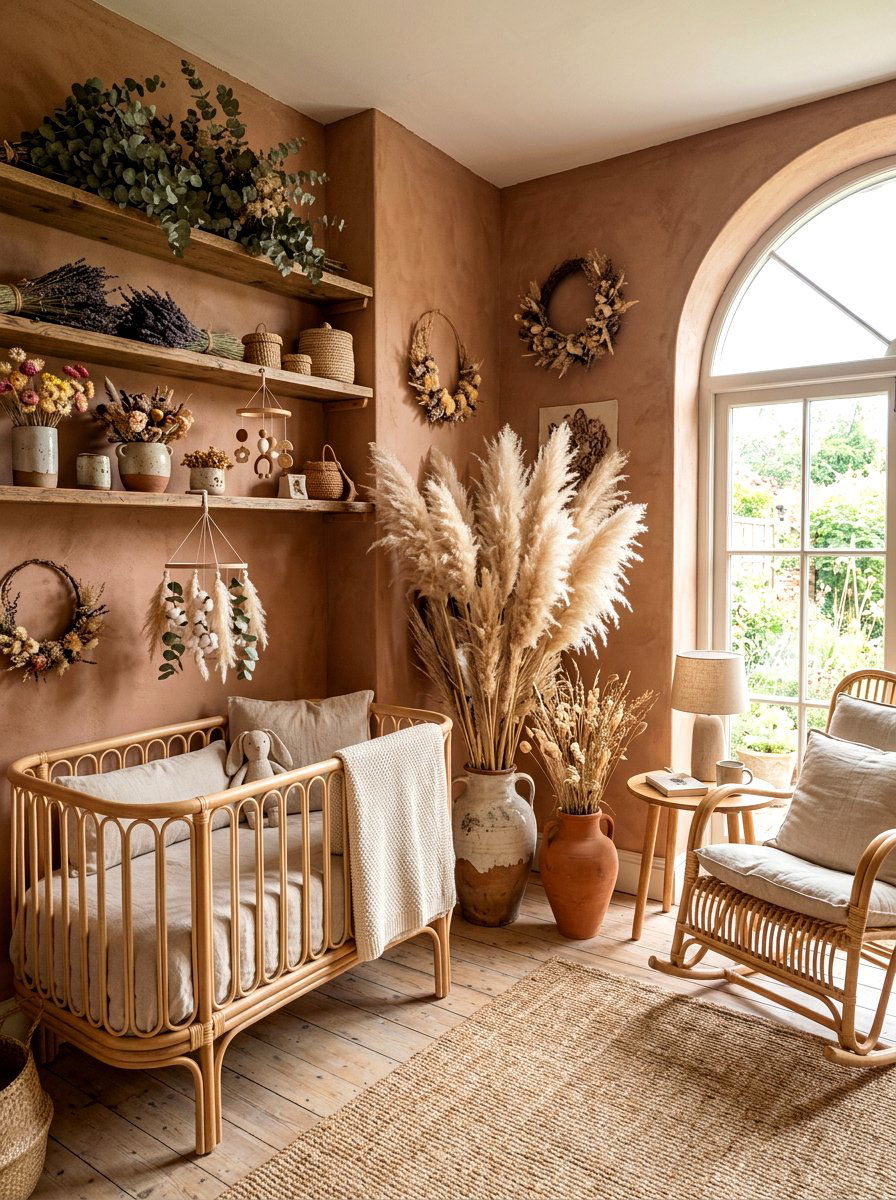 Dried Floral Arrangements - 30 floral nursery ideas