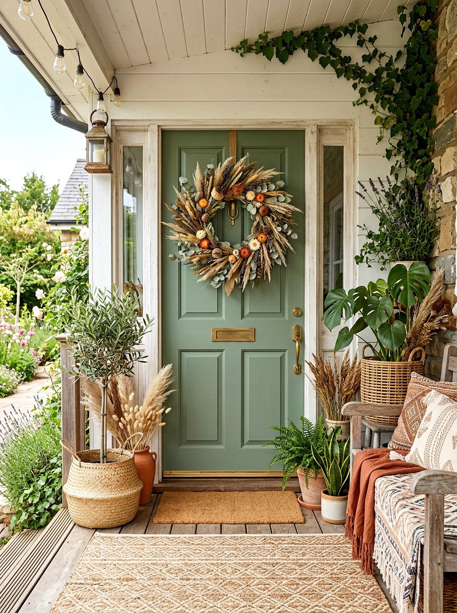 Dried Floral - 30 summer wreath ideas