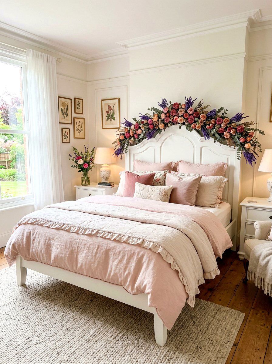 Dried Flower Garland - 30 dried flower decor ideas