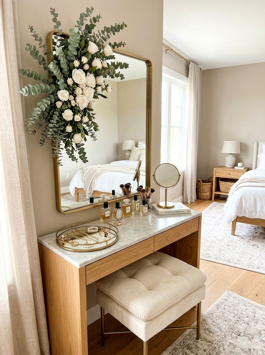 Dried Flower Mirror - 30 dried flower decor ideas