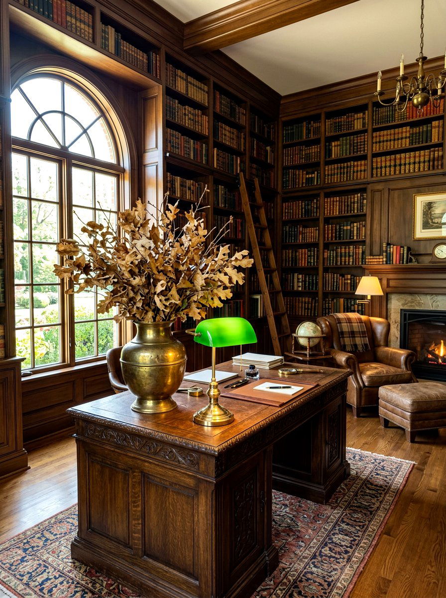 Dried Oak Branch Arrangement - 30 branch decor ideas