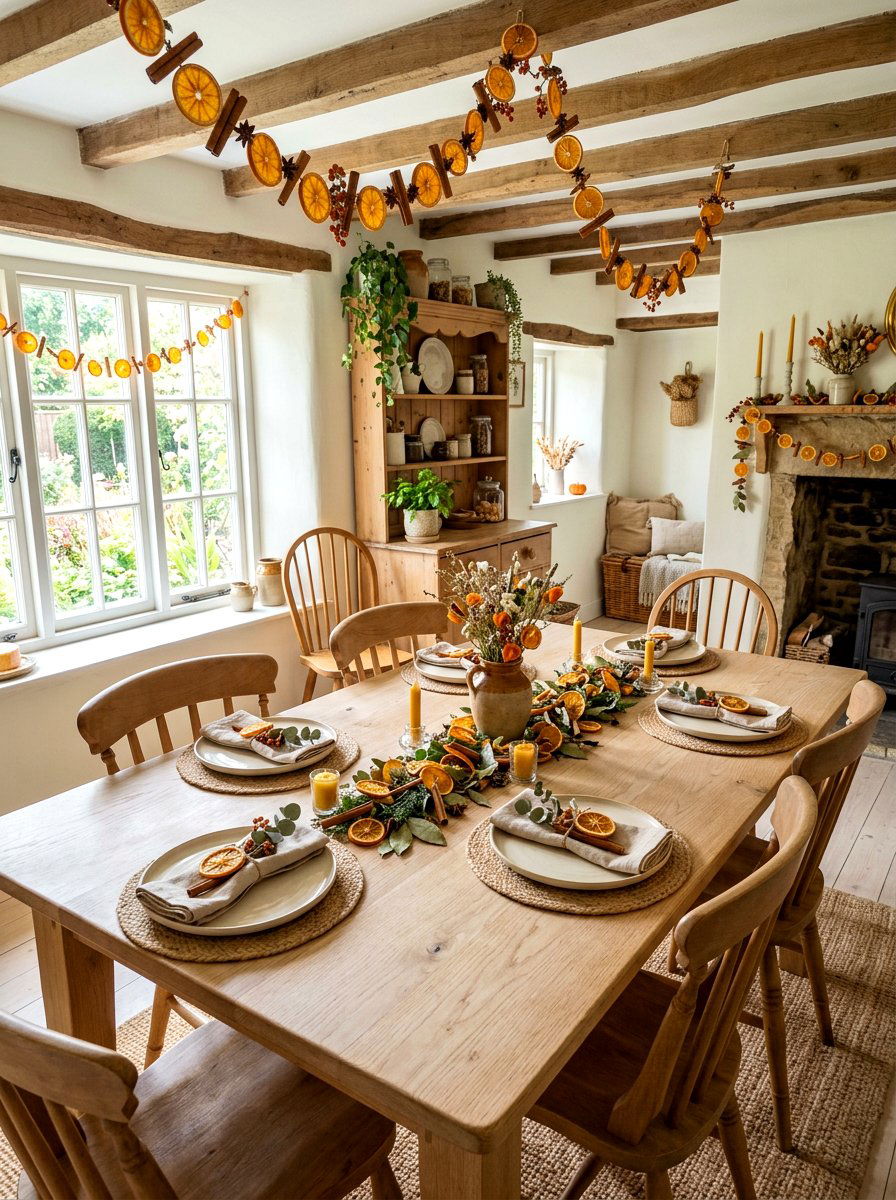 Dried Orange Slices - 30 fall harvest table ideas