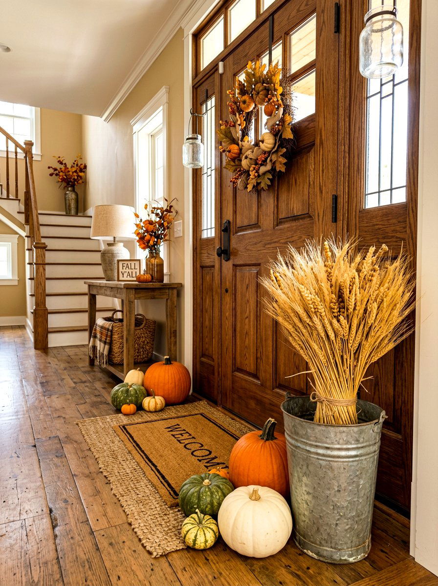Dried Wheat Sheaf - 30 dried flower decor ideas