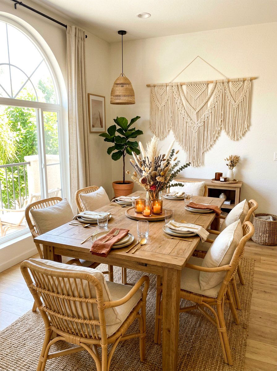 Dried Wildflower Accents - 30 candle table runner ideas