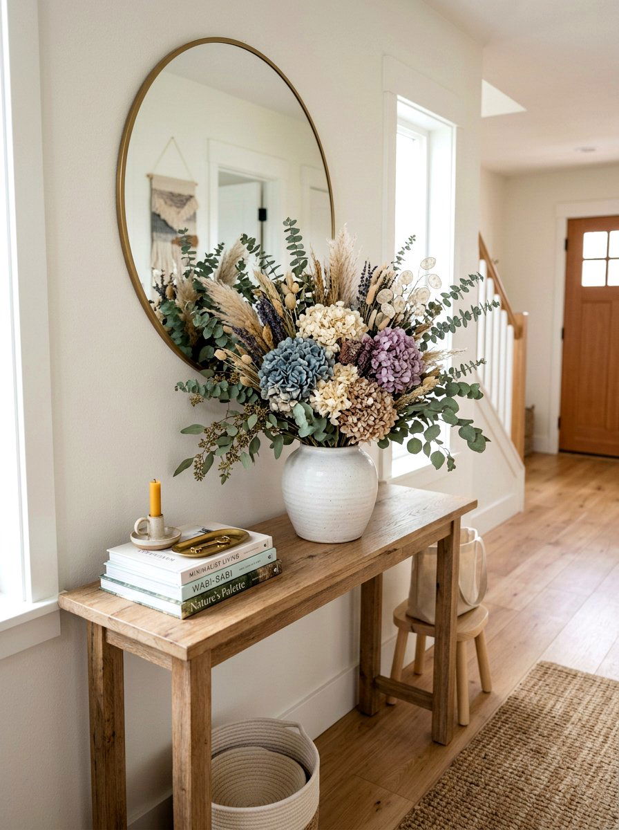 Dried flower bouquet - 30 spring refresh decor ideas