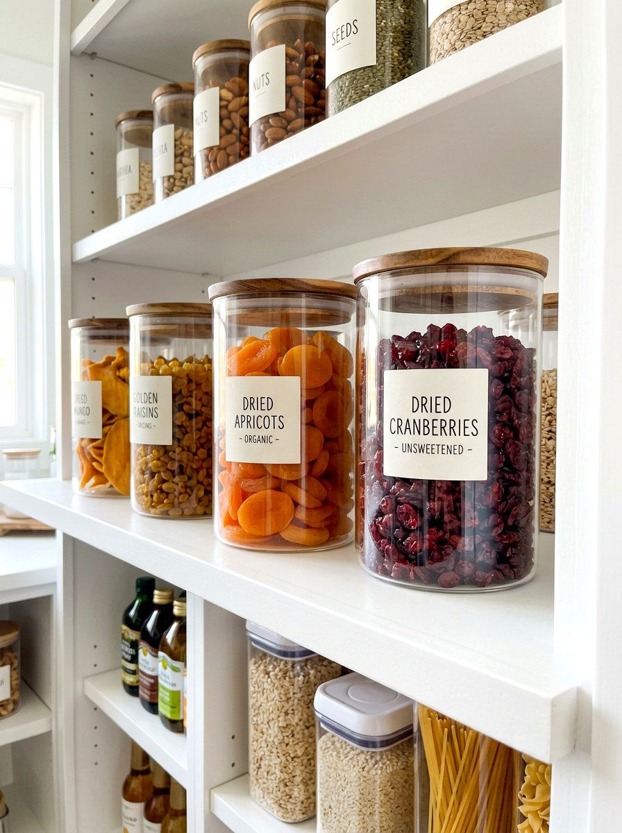 Dried fruit storage containers - 30 pantry decanting ideas