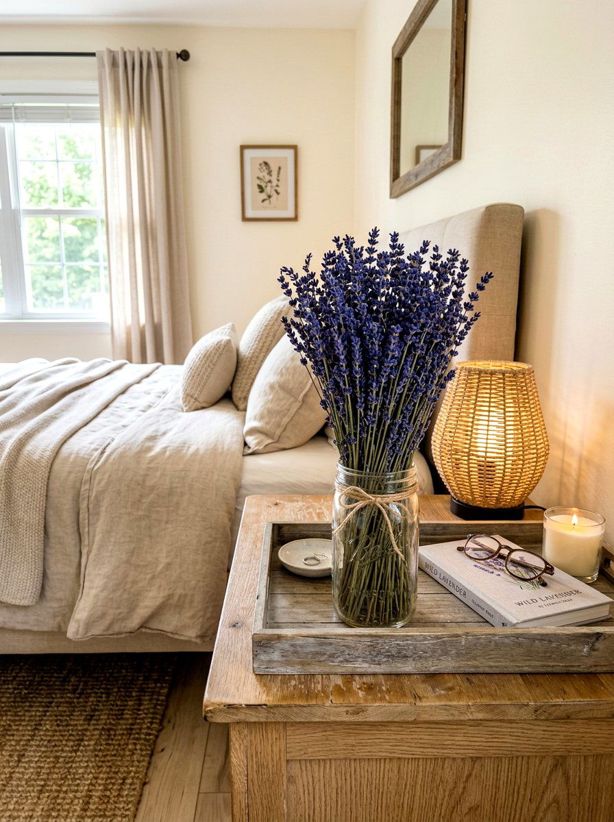 Dried lavender bouquet - 30 shabby chic decor ideas