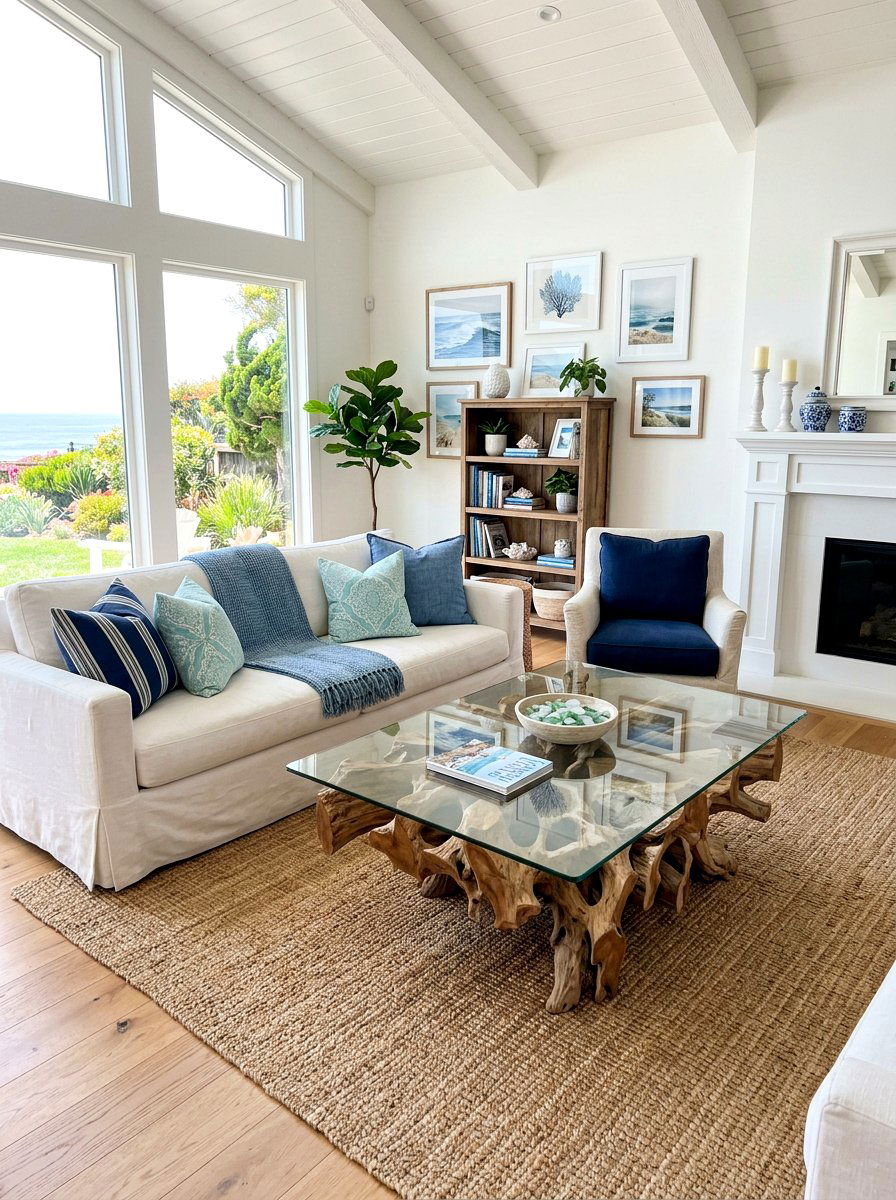 Driftwood Coffee Table - 30 summer house decor ideas viral