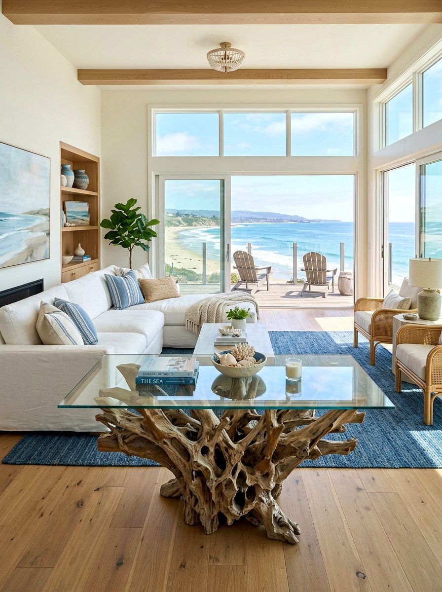 Driftwood Coffee Table Base - 30 branch decor ideas