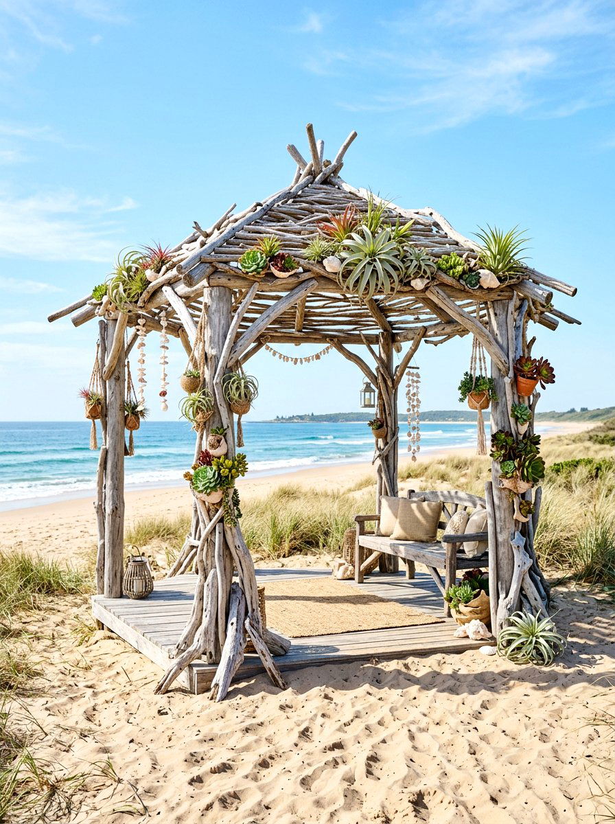 Driftwood Gazebo - 30 backyard wedding gazebo ideas