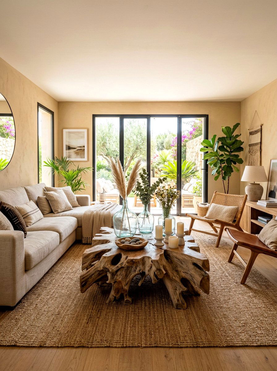Driftwood Living Room - 30 ocean inspired living room ideas