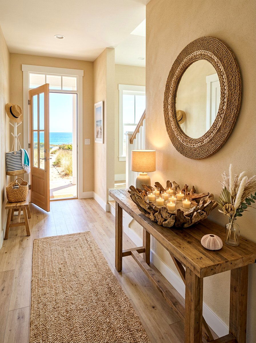 Driftwood candle bowl - 30 candle bowl centerpiece ideas