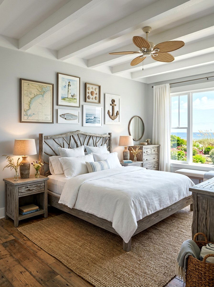 Driftwood furniture cottage bedroom - 30 beach cottage bedroom ideas