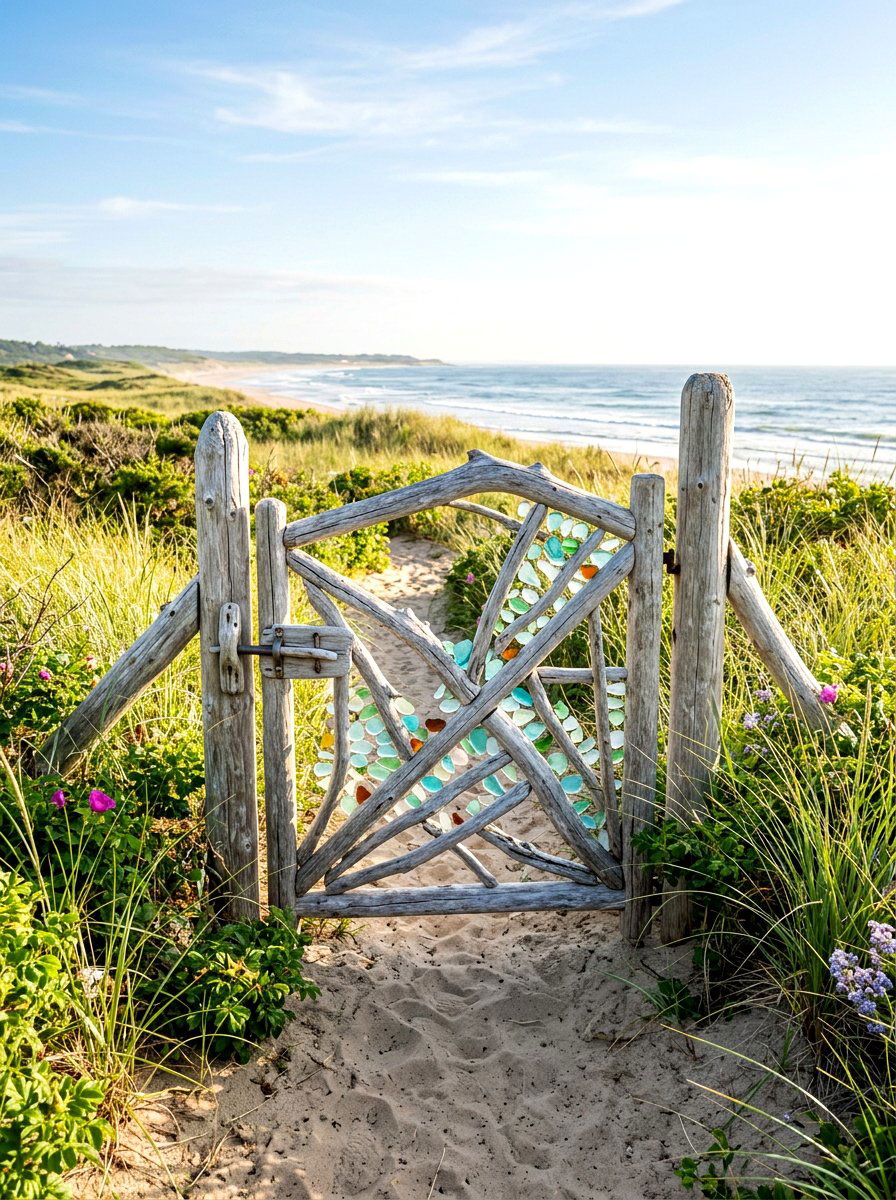 Driftwood garden gate - 30 antique garden gate ideas