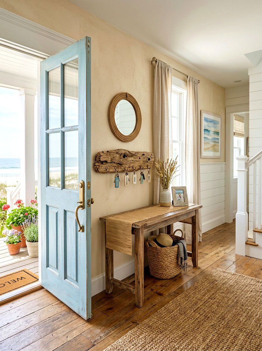 Driftwood key hanger - 30 key holder wall ideas