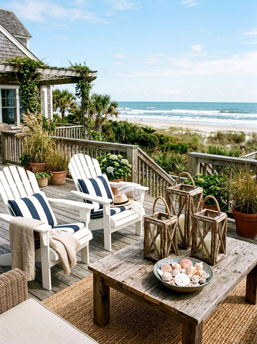 Driftwood lantern cluster - 30 lantern patio cluster ideas