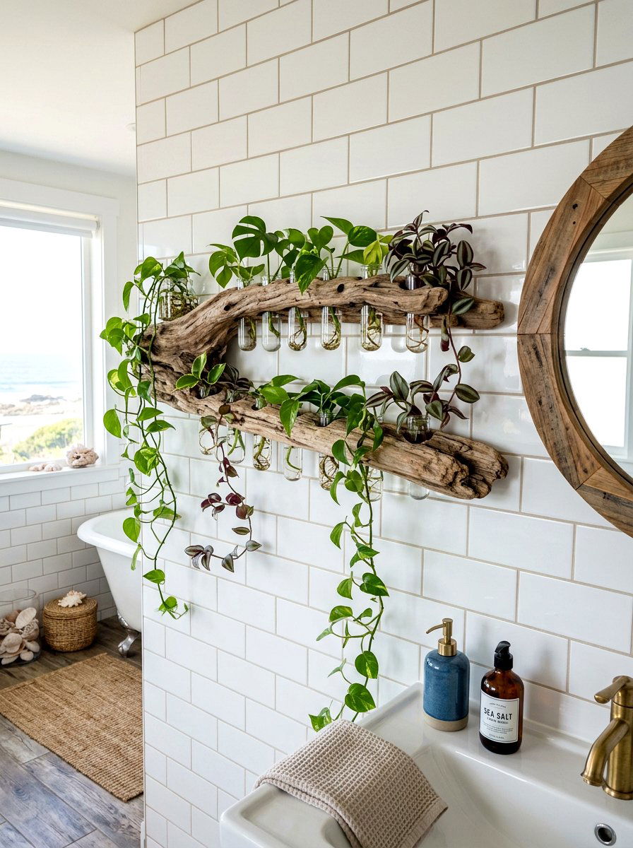 Driftwood propagation station - 30 plant propagation station ideas