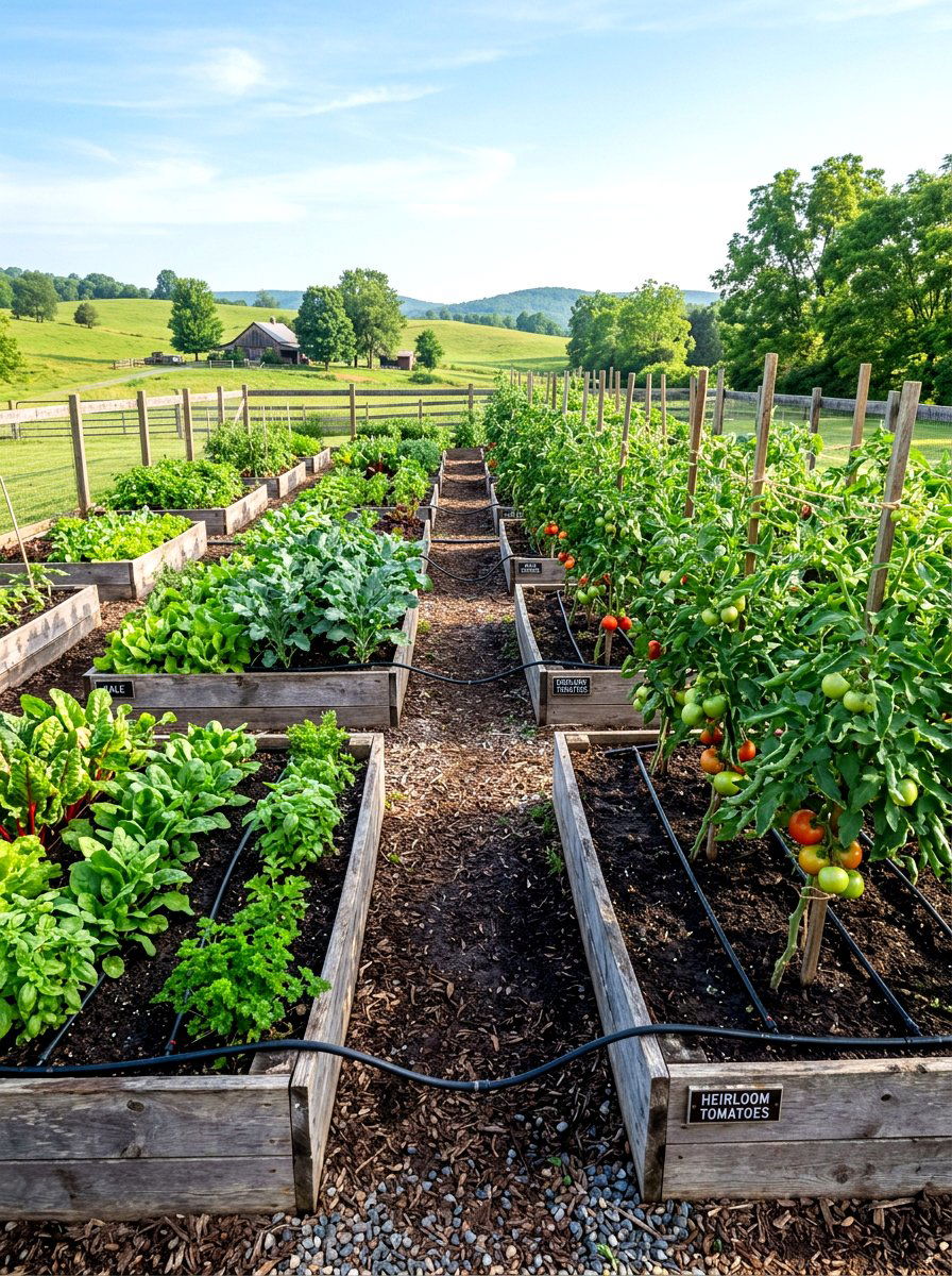 Drip irrigation system - 30 vegetable garden watering ideas