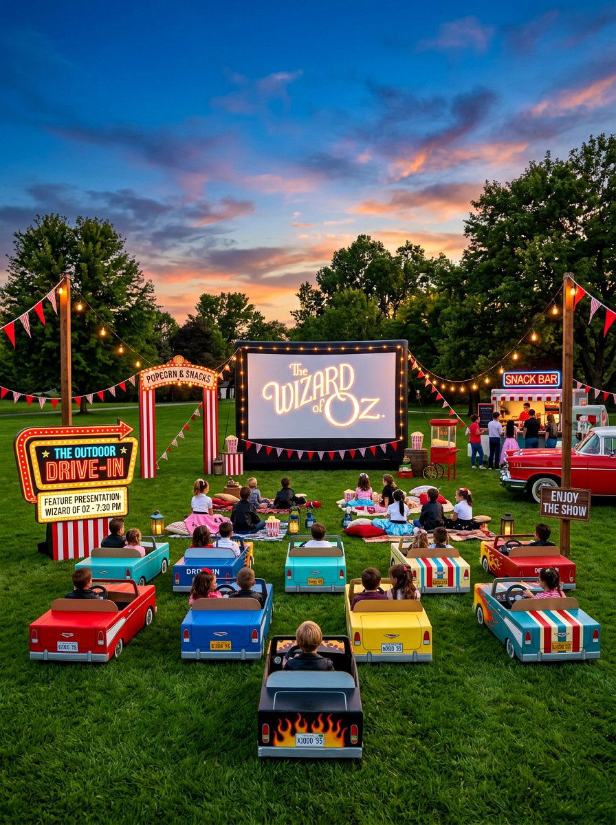 Drive In Movie Theme - 30 outdoor movie night ideas