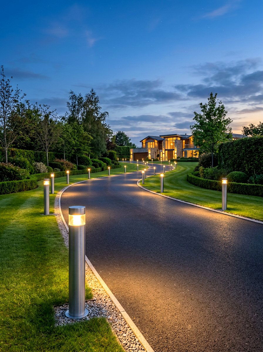 Driveway Bollard Lighting - 30 front yard lighting ideas