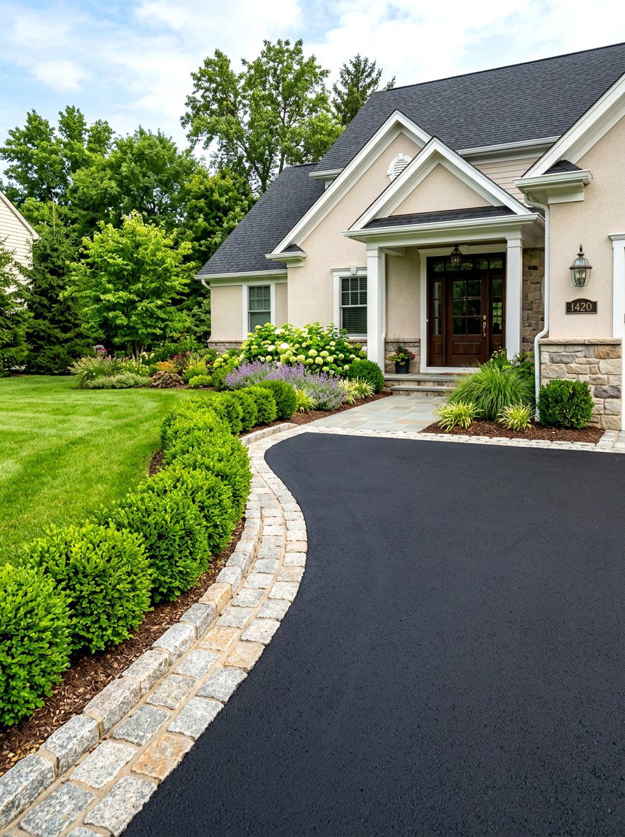 Driveway Border - 30 house entrance landscaping ideas