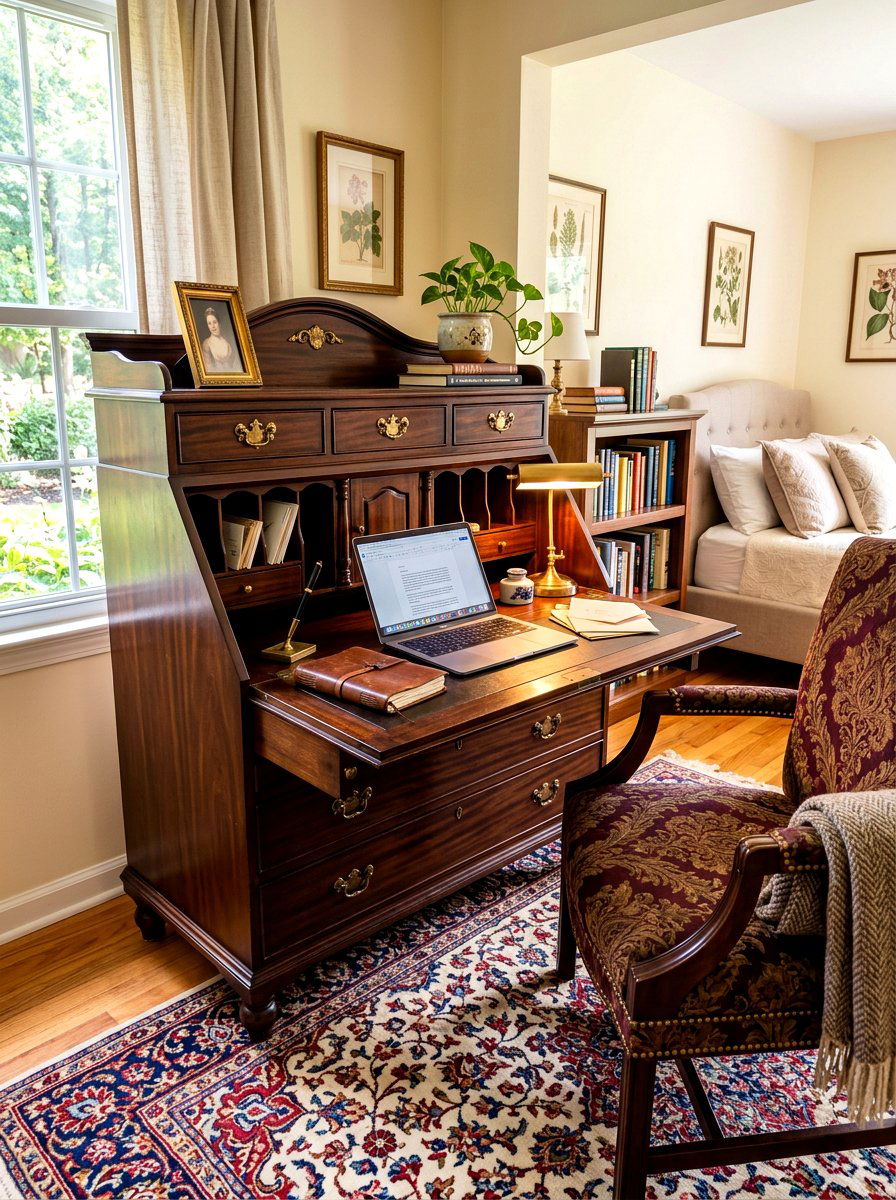 Drop Front Desk - 30 home office desk ideas