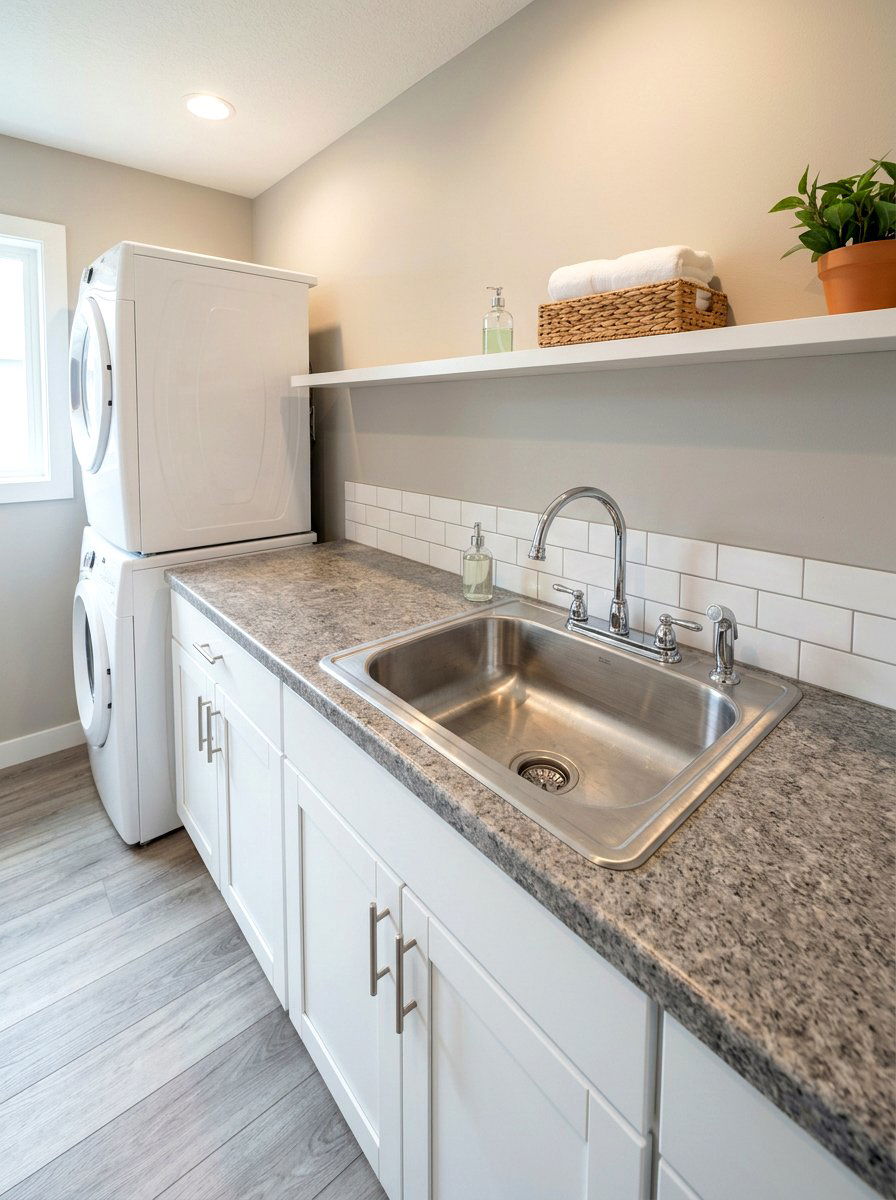 Drop In Stainless Steel Sink - 30 laundry room sink ideas