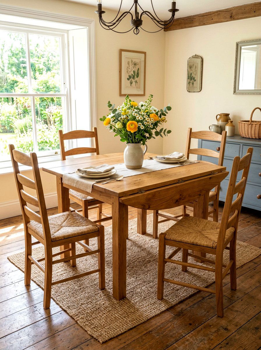 Drop Leaf Dining Table - 30 foldable furniture apartment ideas