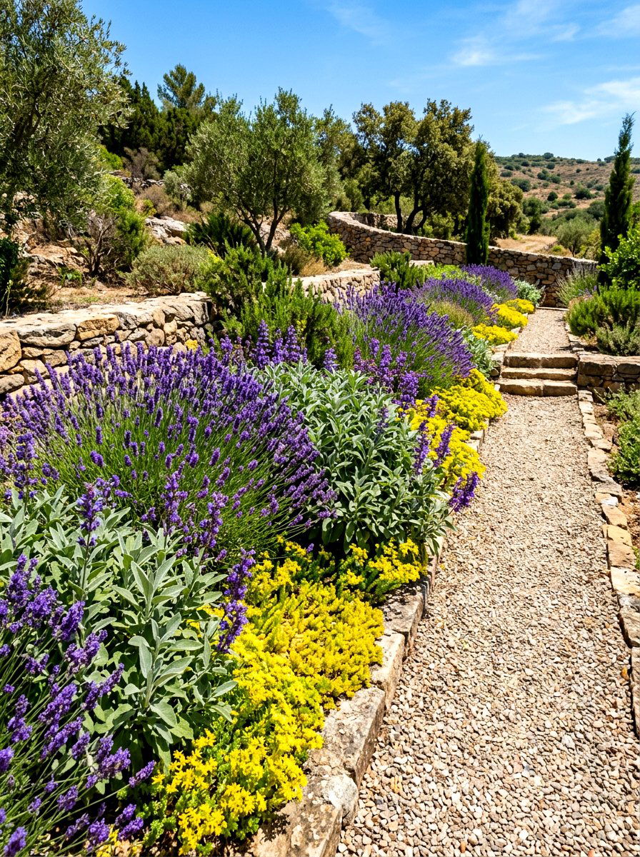 Drought Tolerant Border - 30 low maintenance backyard landscaping ideas