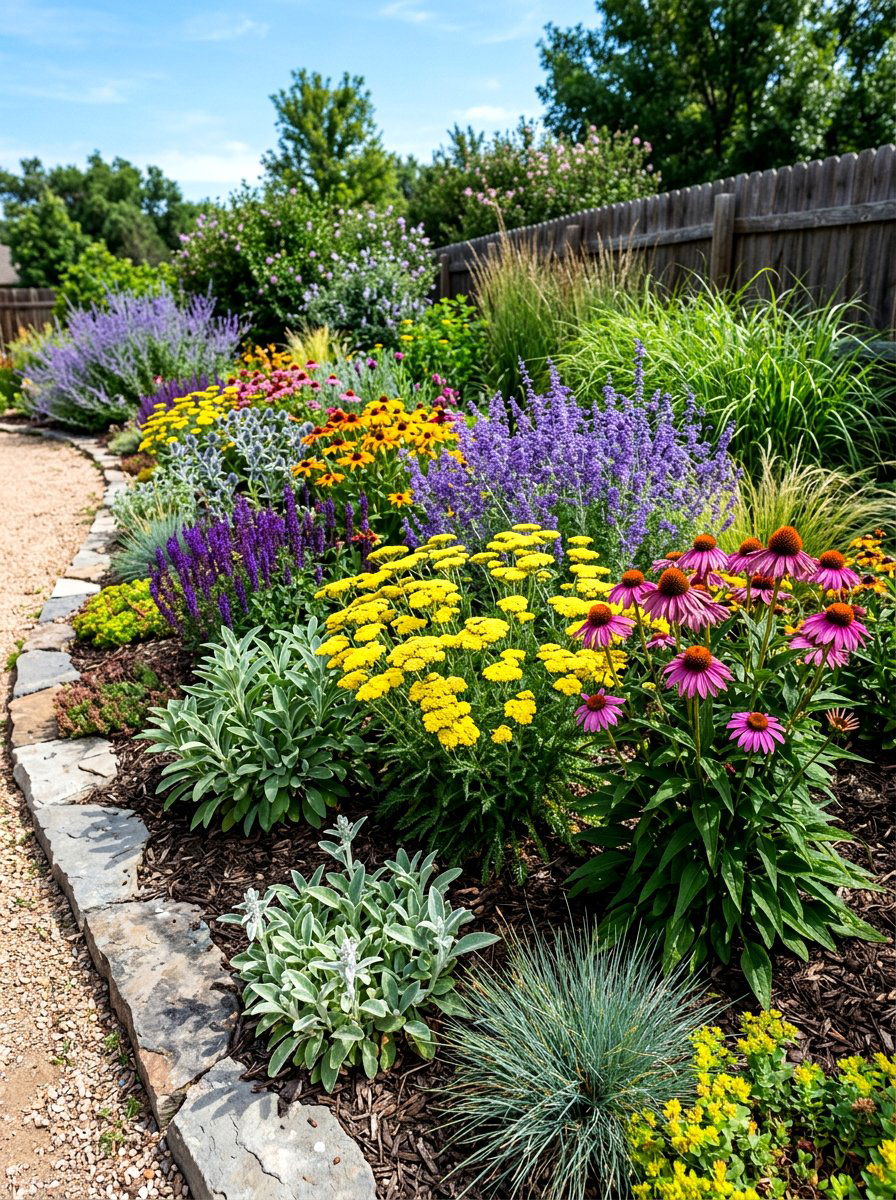 Drought Tolerant Border - 30 dry garden ideas
