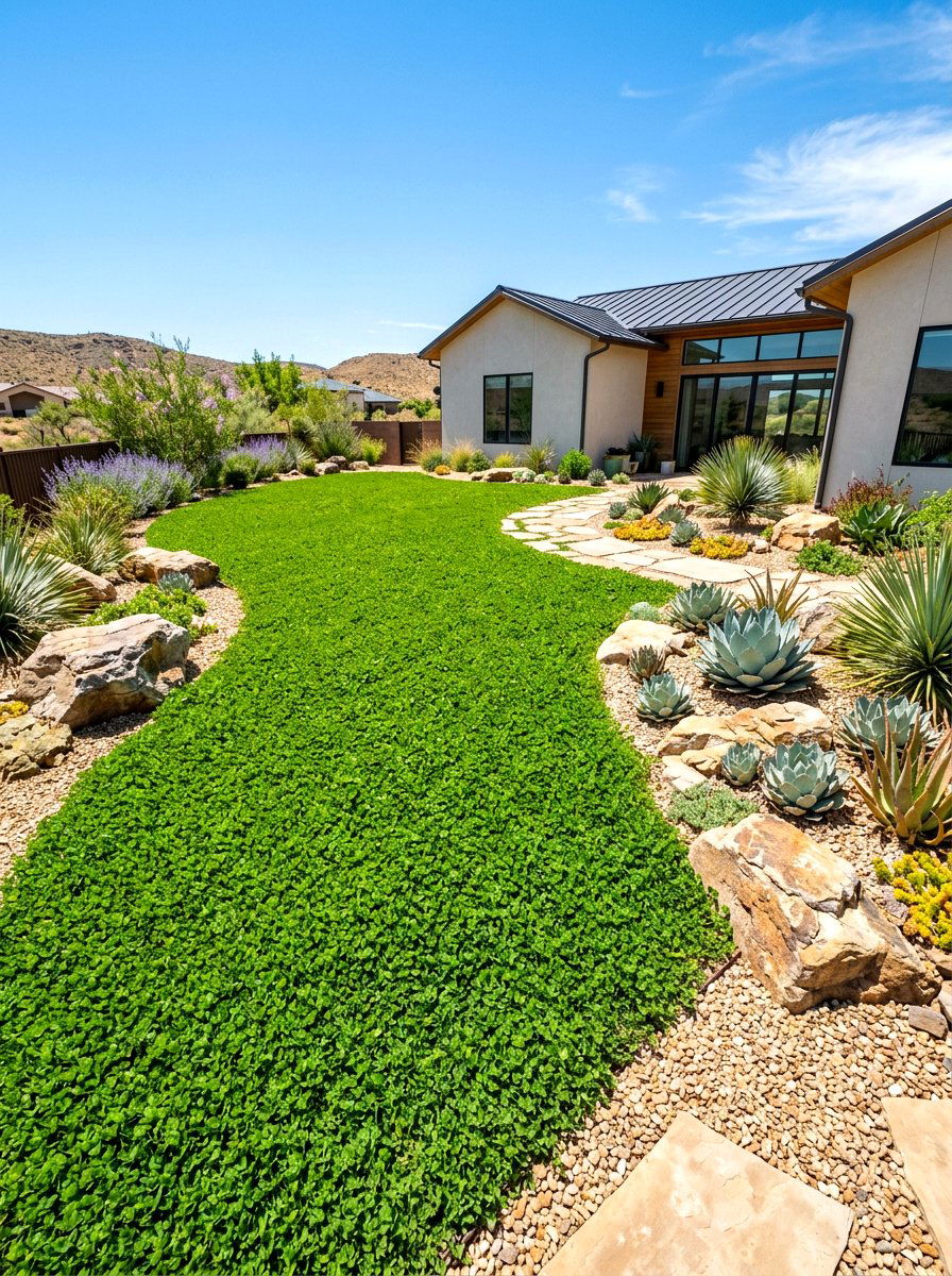 Drought Tolerant Clover Yard - 30 clover backyard ideas