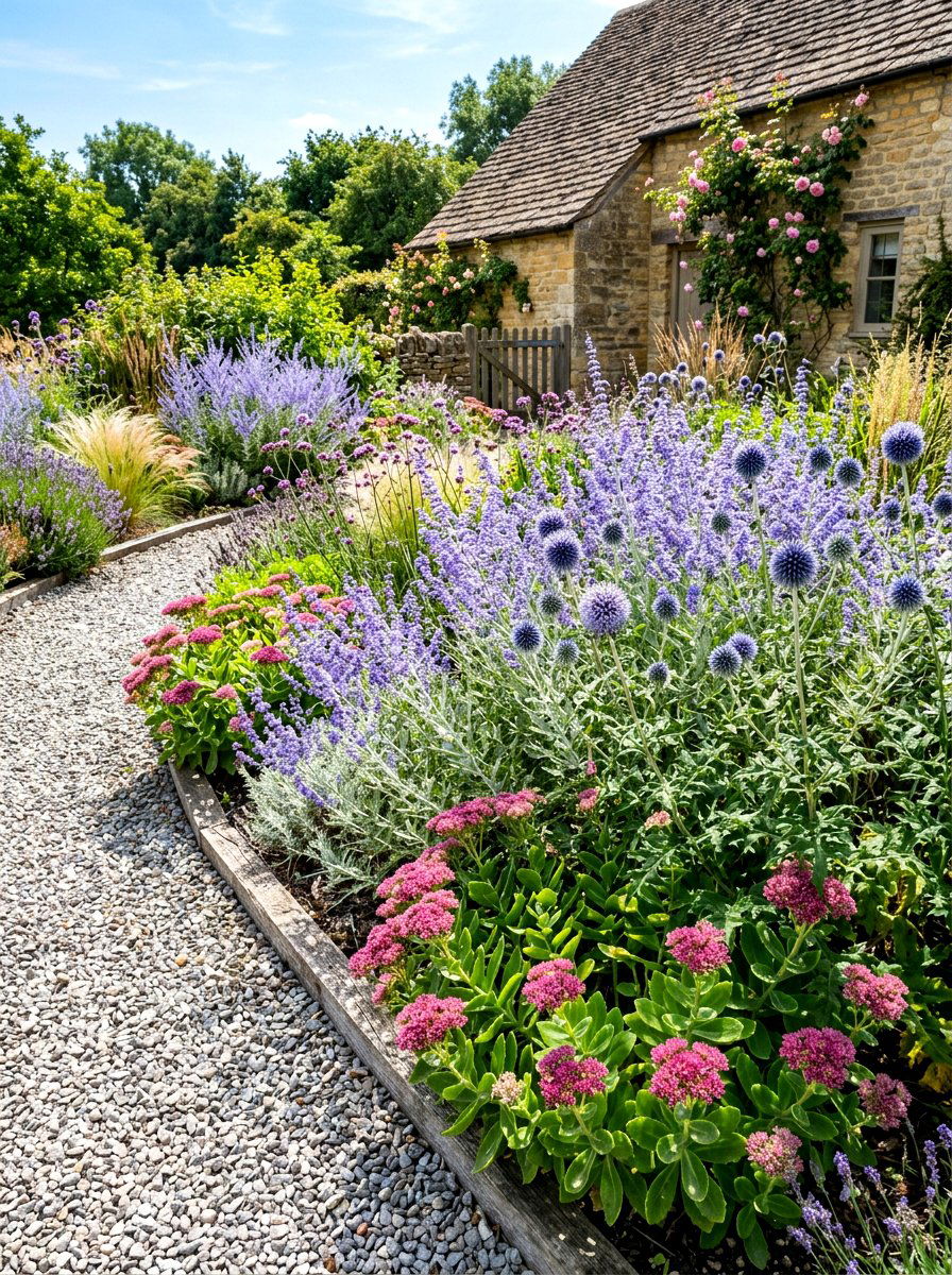 Drought Tolerant Cottage Border - 30 cottage front border ideas