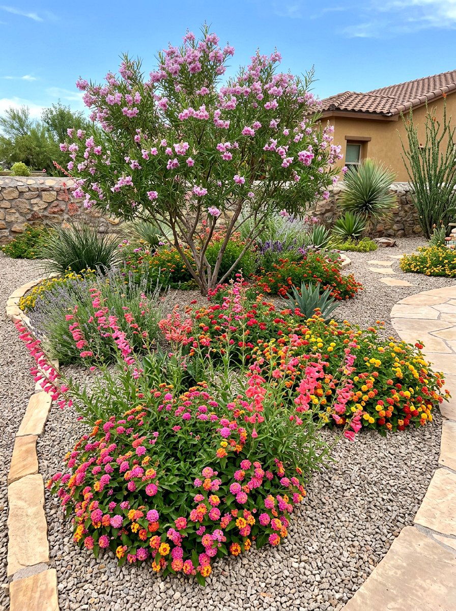 Drought Tolerant Flower Bed - 30 desert landscaping ideas