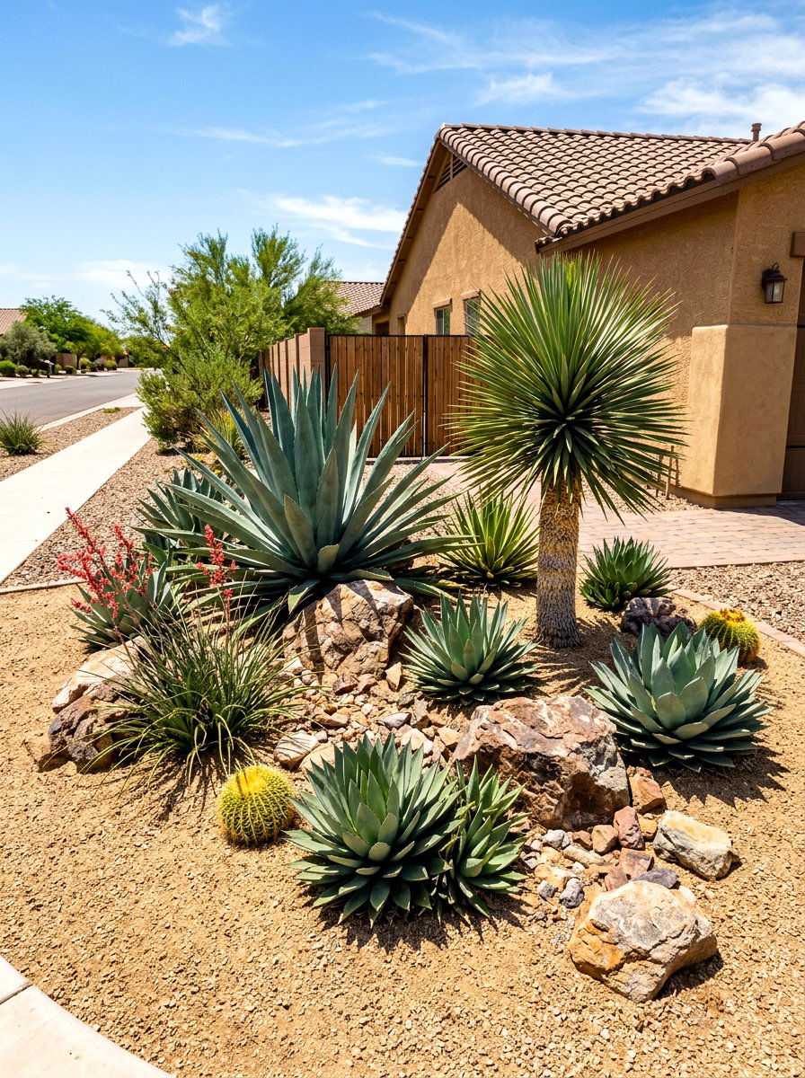 Drought Tolerant Front Yard Island - 30 front yard island bed ideas