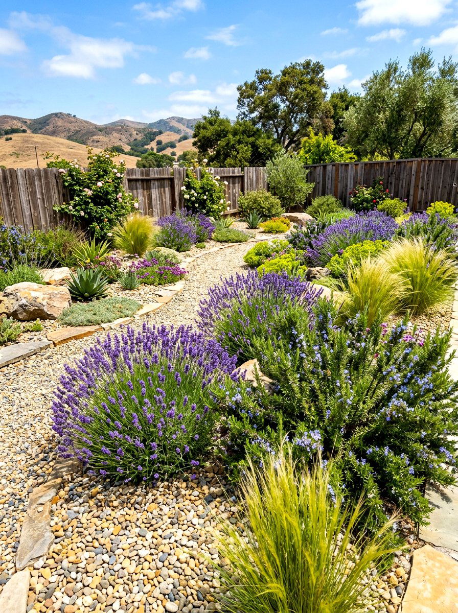 Drought Tolerant Gravel Garden - 30 gravel backyard ideas