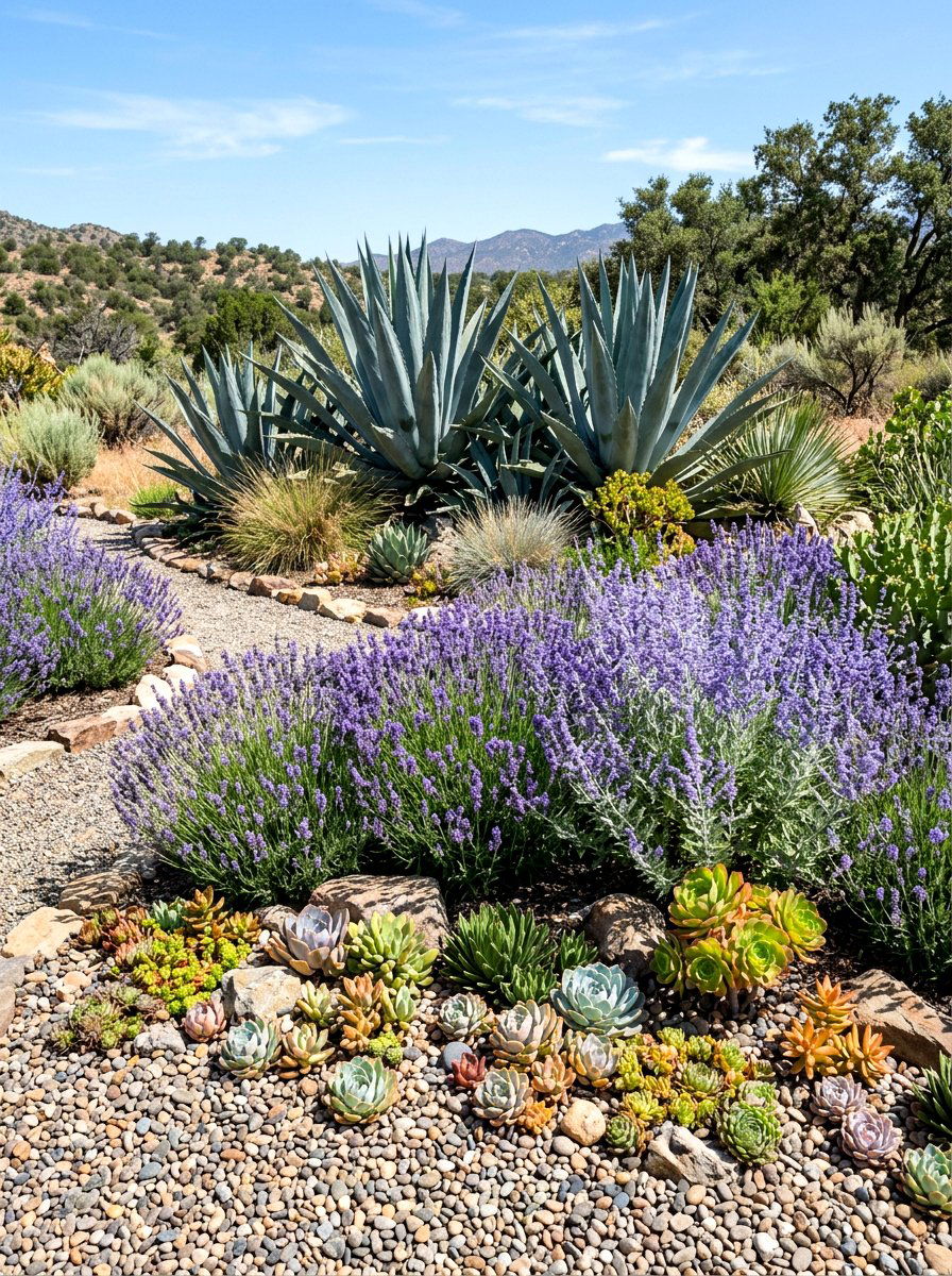 Drought Tolerant Layered Garden - 30 layered front yard landscaping ideas