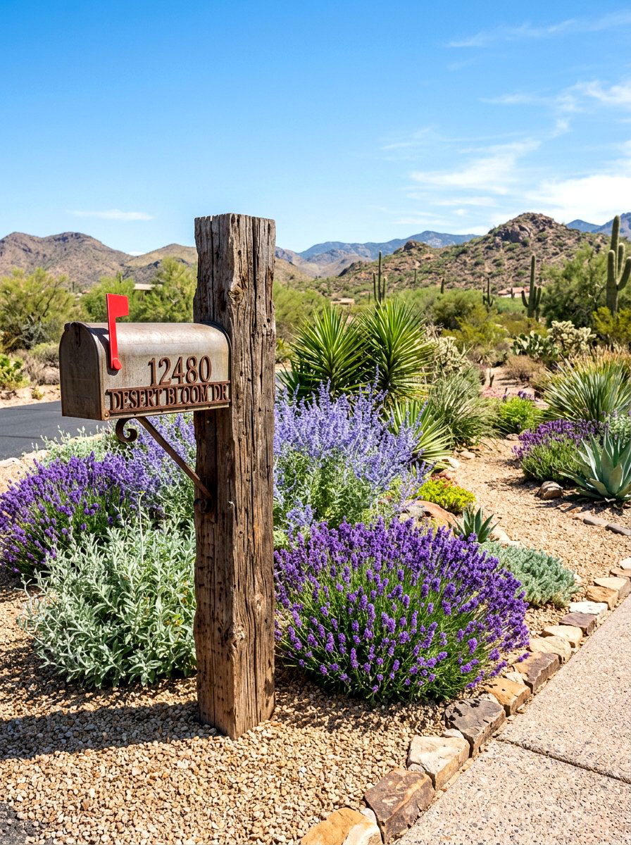 Drought Tolerant Mailbox Garden - 30 mailbox landscaping ideas
