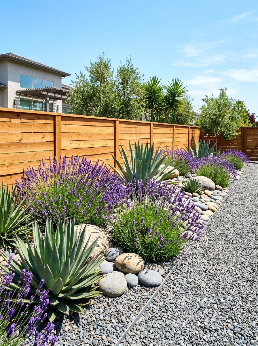 Drought Tolerant Xeriscaping - 30 fence line landscaping ideas
