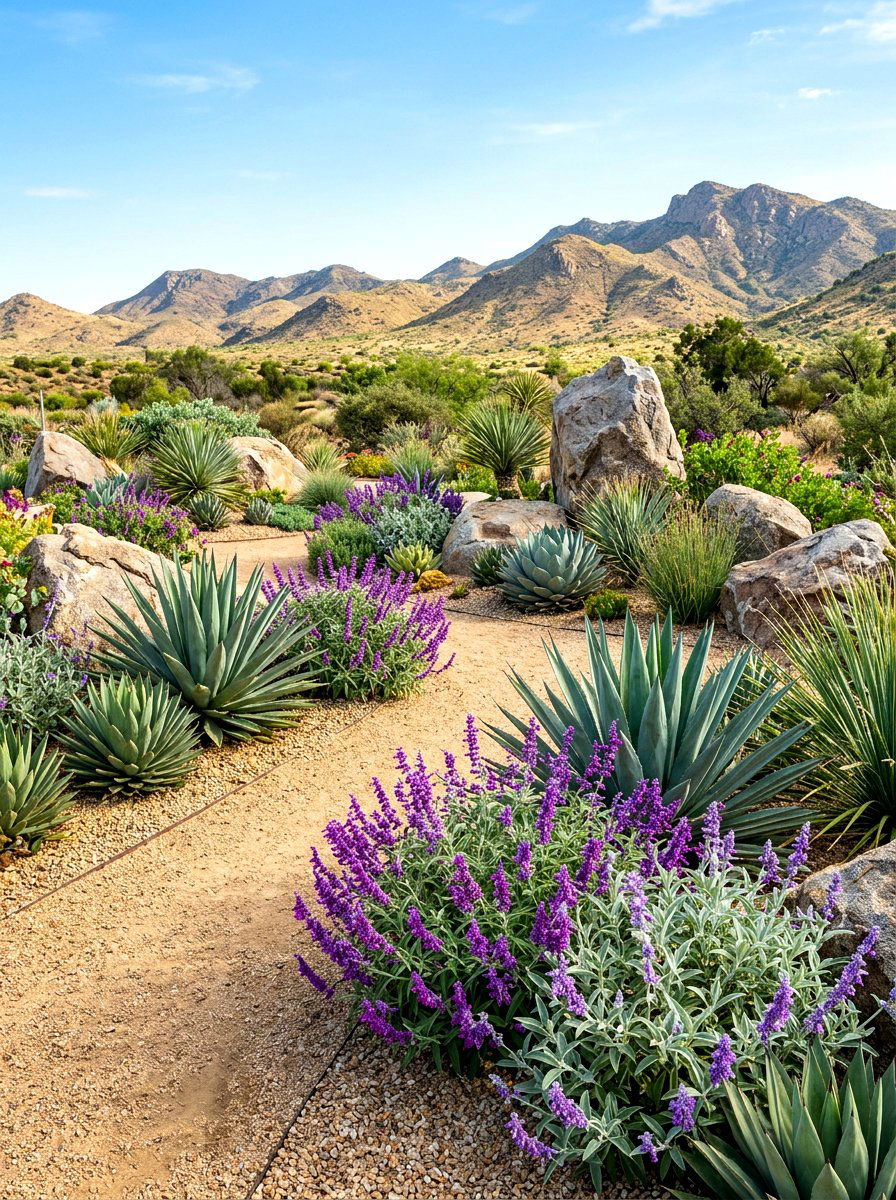 Drought Tolerant Xeriscaping - 30 side yard landscaping ideas