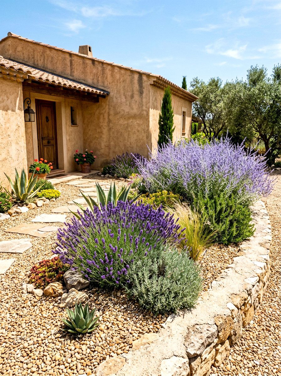 Drought tolerant foundation garden - 30 foundation landscaping ideas