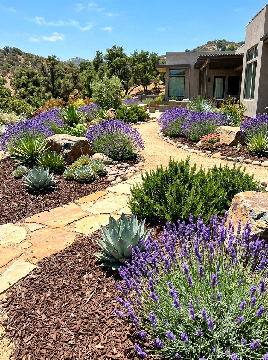 Drought tolerant landscaping - 30 modern garden ideas